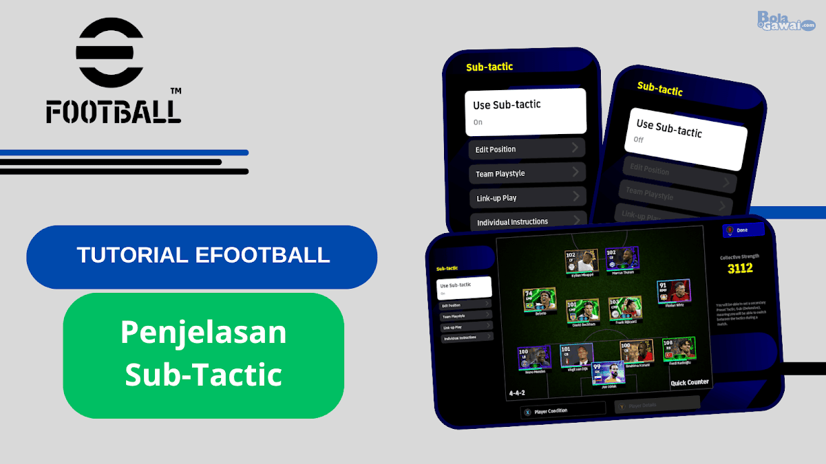Penjelasan Lengkap Tentang Sub Tactic di eFootball 2026